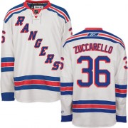 Youth Reebok New York Rangers 36 Mats Zuccarello White Away Jersey - Premier