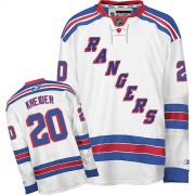 Youth Reebok New York Rangers 20 Chris Kreider White Away Jersey - Authentic