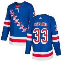 Men's Adidas New York Rangers Dylan Garand Royal Blue Home Jersey - Authentic