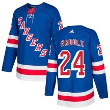 Men's Adidas New York Rangers Bo Groulx Royal Blue Home Jersey - Authentic