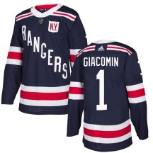 Men's Adidas New York Rangers Eddie Giacomin Navy Blue 2018 Winter Classic Home Jersey - Authentic