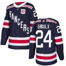 Men's Adidas New York Rangers Bo Groulx Navy Blue 2018 Winter Classic Home Jersey - Authentic