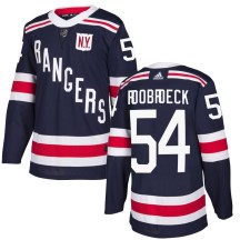 Men's Adidas New York Rangers Dylan Roobroeck Navy Blue 2018 Winter Classic Home Jersey - Authentic