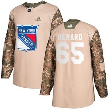 Men's Adidas New York Rangers Brett Berard Camo Veterans Day Practice Jersey - Authentic