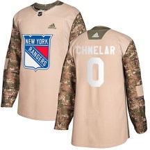 Men's Adidas New York Rangers Jaroslav Chmelar Camo Veterans Day Practice Jersey - Authentic