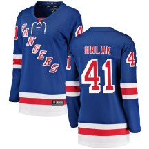 Women's Fanatics Branded New York Rangers Jaroslav Halak Blue Home Jersey - Breakaway