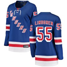 Women's Fanatics Branded New York Rangers Ryan Lindgren Blue Home Jersey - Breakaway