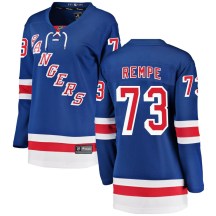 Women's Fanatics Branded New York Rangers Matt Rempe Blue Home Jersey - Breakaway