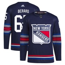 Men's Adidas New York Rangers Brett Berard Navy Alternate Primegreen Jersey - Authentic