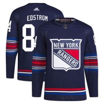 Men's Adidas New York Rangers Adam Edstrom Navy Alternate Primegreen Jersey - Authentic