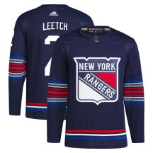 Men's Adidas New York Rangers Brian Leetch Navy Alternate Primegreen Jersey - Authentic