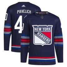 Men's Adidas New York Rangers Mark Pavelich Navy Alternate Primegreen Jersey - Authentic