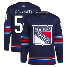 Men's Adidas New York Rangers Dylan Roobroeck Navy Alternate Primegreen Jersey - Authentic