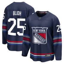 Youth Fanatics Branded New York Rangers Anton Blidh Navy Breakaway Alternate Jersey - Premier