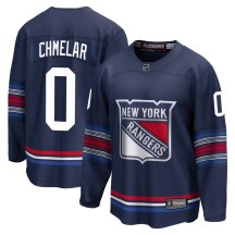 Youth Fanatics Branded New York Rangers Jaroslav Chmelar Navy Breakaway Alternate Jersey - Premier