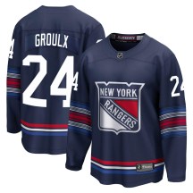 Youth Fanatics Branded New York Rangers Bo Groulx Navy Breakaway Alternate Jersey - Premier