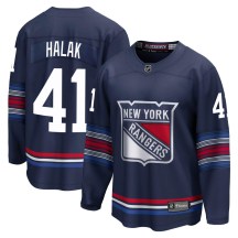 Youth Fanatics Branded New York Rangers Jaroslav Halak Navy Breakaway Alternate Jersey - Premier