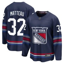 Youth Fanatics Branded New York Rangers Stephane Matteau Navy Breakaway Alternate Jersey - Premier