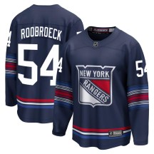 Youth Fanatics Branded New York Rangers Dylan Roobroeck Navy Breakaway Alternate Jersey - Premier