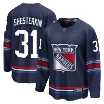 Youth Fanatics Branded New York Rangers Igor Shesterkin Navy Breakaway Alternate Jersey - Premier