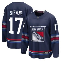 Youth Fanatics Branded New York Rangers Kevin Stevens Navy Breakaway Alternate Jersey - Premier