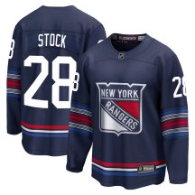 Youth Fanatics Branded New York Rangers P.j. Stock Navy Breakaway Alternate Jersey - Premier