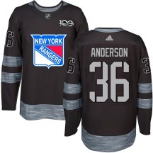 Youth New York Rangers Glenn Anderson Black 1917-2017 100th Anniversary Jersey - Authentic