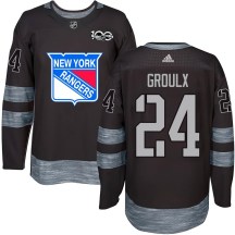 Youth New York Rangers Bo Groulx Black 1917-2017 100th Anniversary Jersey - Authentic