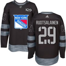 Youth New York Rangers Reijo Ruotsalainen Black 1917-2017 100th Anniversary Jersey - Authentic