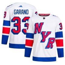 Men's Adidas New York Rangers Dylan Garand White 2024 Stadium Series Primegreen Jersey - Authentic