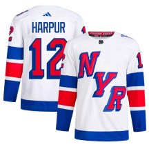 Men's Adidas New York Rangers Ben Harpur White 2024 Stadium Series Primegreen Jersey - Authentic