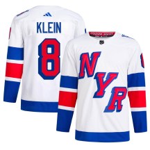 Men's Adidas New York Rangers Kevin Klein White 2024 Stadium Series Primegreen Jersey - Authentic