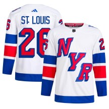 Men's Adidas New York Rangers Martin St. Louis White 2024 Stadium Series Primegreen Jersey - Authentic