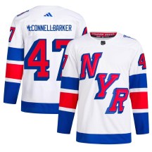 Men's Adidas New York Rangers Bryce McConnell-Barker White 2024 Stadium Series Primegreen Jersey - Authentic