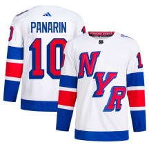 Men's Adidas New York Rangers Artemi Panarin White 2024 Stadium Series Primegreen Jersey - Authentic