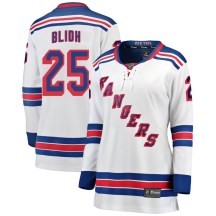 Women's Fanatics Branded New York Rangers Anton Blidh White Away Jersey - Breakaway