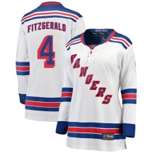 Women's Fanatics Branded New York Rangers Casey Fitzgerald White Away Jersey - Breakaway