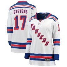 Women's Fanatics Branded New York Rangers Kevin Stevens White Away Jersey - Breakaway