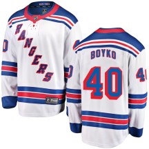 Men's Fanatics Branded New York Rangers Talyn Boyko White Away Jersey - Breakaway