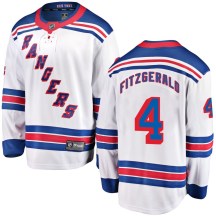 Men's Fanatics Branded New York Rangers Casey Fitzgerald White Away Jersey - Breakaway