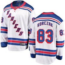 Men's Fanatics Branded New York Rangers Ryder Korczak White Away Jersey - Breakaway