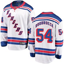 Men's Fanatics Branded New York Rangers Dylan Roobroeck White Away Jersey - Breakaway