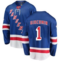 Men's Fanatics Branded New York Rangers Eddie Giacomin Blue Home Jersey - Breakaway