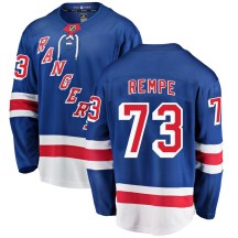 Men's Fanatics Branded New York Rangers Matt Rempe Blue Home Jersey - Breakaway