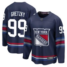 Men's Fanatics Branded New York Rangers Wayne Gretzky Navy Breakaway Alternate Jersey - Premier