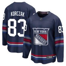 Men's Fanatics Branded New York Rangers Ryder Korczak Navy Breakaway Alternate Jersey - Premier