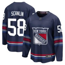 Men's Fanatics Branded New York Rangers Brandon Scanlin Navy Breakaway Alternate Jersey - Premier