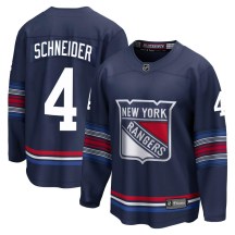 Men's Fanatics Branded New York Rangers Braden Schneider Navy Breakaway Alternate Jersey - Premier