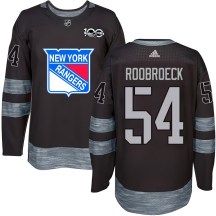 Men's New York Rangers Dylan Roobroeck Black 1917-2017 100th Anniversary Jersey - Authentic