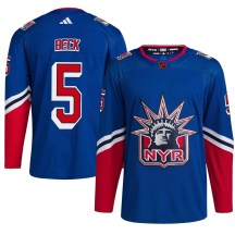 Men's Adidas New York Rangers Barry Beck Royal Reverse Retro 2.0 Jersey - Authentic